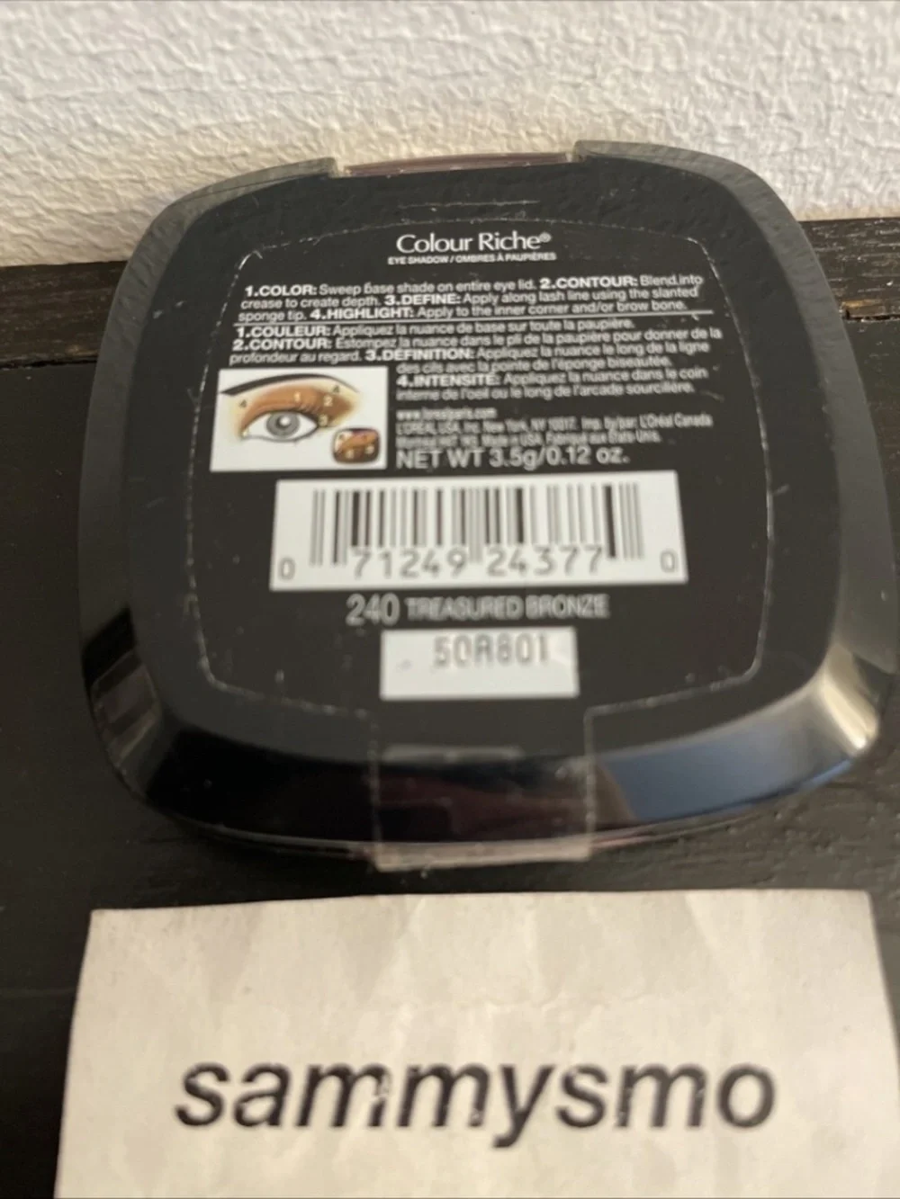 Loreal Colour Riche Eyeshadow # 240 Treasured Bronze 0.12 oz. READ DESCRIPTION